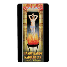 Vintage Handy-Bandy Magician Poster Shipping Label