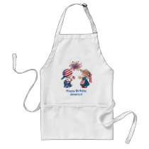 Vintage Happy Birthday America Apron