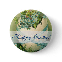 Vintage Happy Easter Designs Button