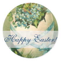 Vintage Happy Easter Designs Round Sticker
