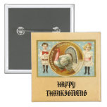 Vintage Happy Thanksgiving Button