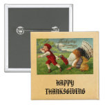 Vintage Happy Thanksgiving Button