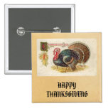 Vintage Happy Thanksgiving Button