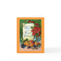 Vintage Happy Thanksgiving Card Reproduction