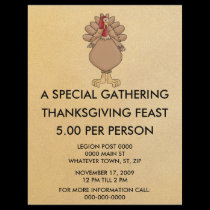 Vintage Happy Thanksgiving Dinner Flyer flyers