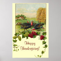 Vintage Happy Thanksgiving Print
