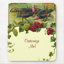 Vintage Happy Thanksgiving Turkey Mousepad