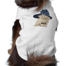 Vintage Hat Cat Lover Diva -  Cat T-shirt Dog Shirt