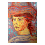vintage hat girl business card