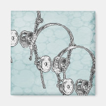 Vintage Headphones Magnet