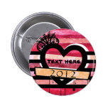 vintage heart 2012 pin buttons