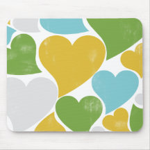 Vintage Hearts Mousepad