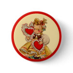 Vintage Hearts Sweetheart Pinback Button