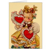 Vintage Hearts Sweetheart Greeting Card