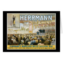 Vintage Herermann The Great Magic Poster Card