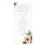 Vintage Hibiscus Floral Wedding Wedding Program Personalized Invites