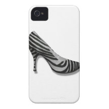 Vintage High Heel Zebra Stripe Shoes Pump iPhone 4 Cover
