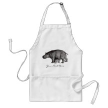 Vintage Hippo Apron