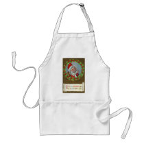 Vintage Holiday Christmas Santa Apron