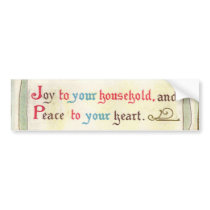 Vintage Holiday Christmas Santa Bumper Stickers