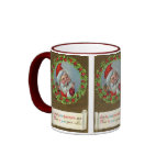 Vintage Holiday Christmas Santa Coffee Mug