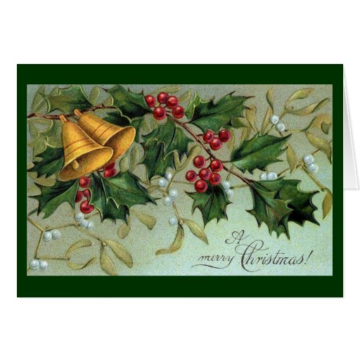 Vintage Holly Berries - Christmas Card
