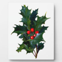Vintage Holly Plaque