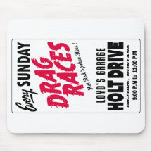 Vintage Holt Drive Drag Races sign Mouse Pad