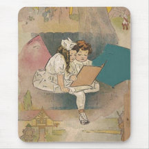 Vintage Homeschooling Children Mousepads