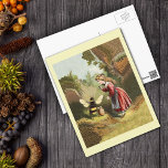 Vintage Honey Bee With Girl Postcard