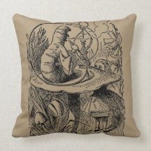 Vintage Hookah Smoking Caterpillar with Alice Pillow