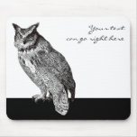 Vintage Horned Owl Mousepad