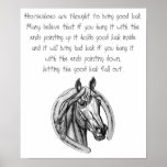 Vintage Horse & Horseshoe Art Print Poster