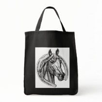 Vintage Horse & Horseshoe Tote Bag