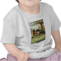 Vintage Horse Mare Stallion Equestrian Tshirts