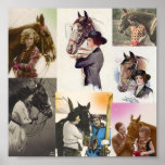 Vintage Horses Collage Posters
