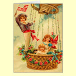 Vintage Hot Air Balloon Birthday Card cards