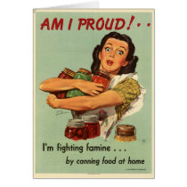 Vintage Housewife Greeting Card