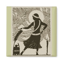 Vintage Hula Girl Magnets