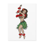 Vintage Hula Hawaiian Girl Tattoo Art postcards