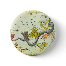 Vintage Hydra Constellation Button