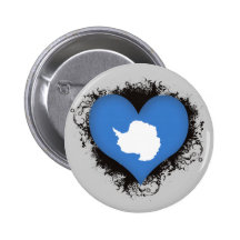 Vintage I Love Antarctica Button