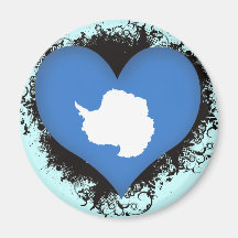Vintage I Love Antarctica Fridge Magnets
