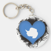 Vintage I Love Antarctica Keychains