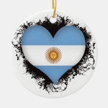 Vintage I Love Argentina Ornament