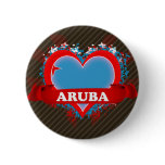 Vintage I Love Aruba Pinback Buttons