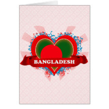 Vintage I Love Bangladesh Cards