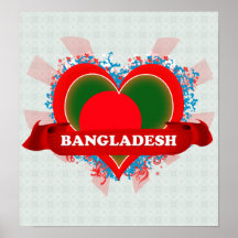 Vintage I Love Bangladesh Posters
