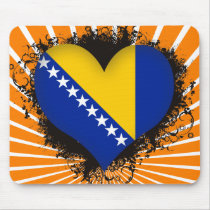 Vintage I Love Bosnia and Herzegovina Mousepads