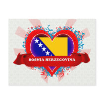 Vintage I Love Bosnia Herzegovina Postcards